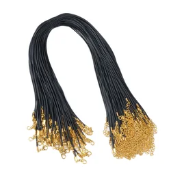 Chanlong corda de cera 1.5mm 20 peças, corrente com cera coreana redonda para colar fazendo acessórios