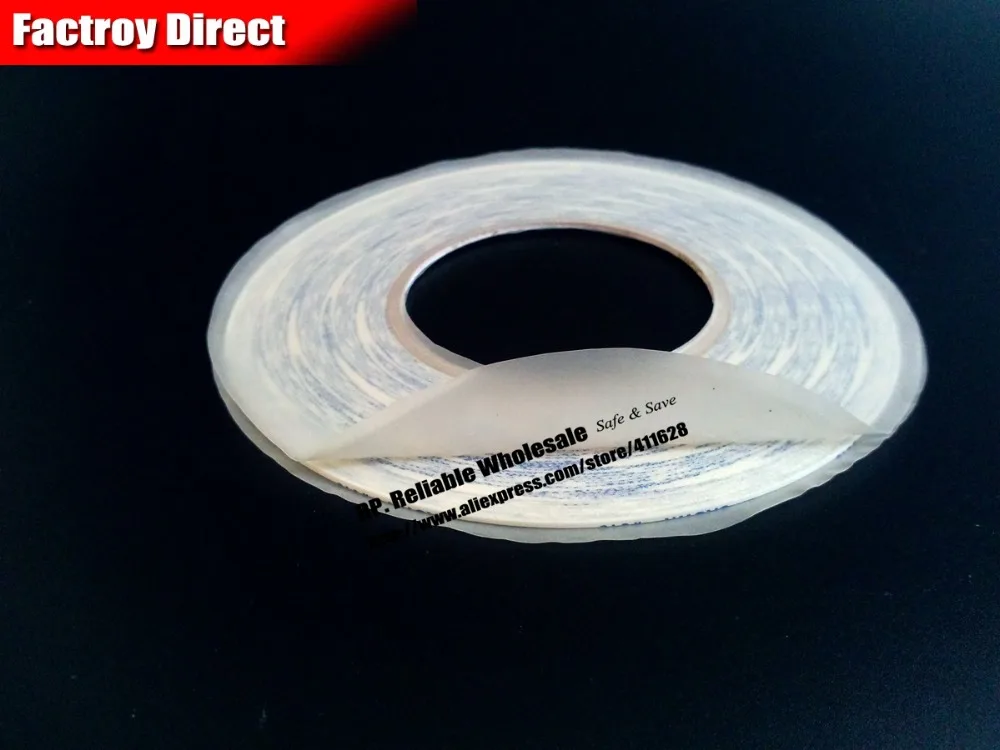 10 Rolls (3mm*50M) Translucent Two Sides Adhesive Tape for Cellphone LCD Screen Rubber, Foam, Electrical Nameplate, Poster Bond