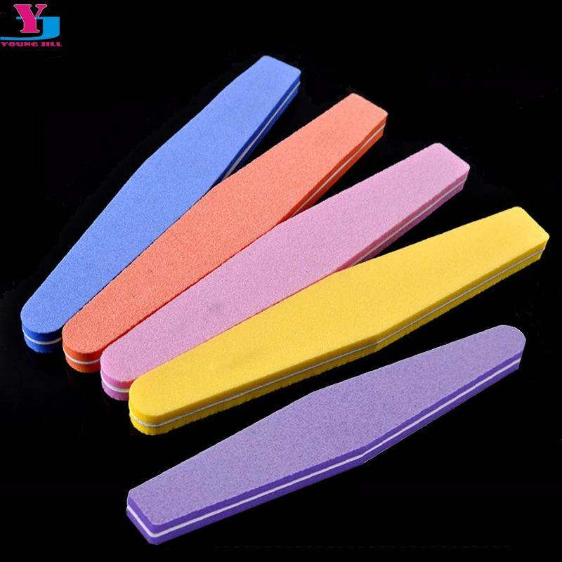 50Pcs Sponge Sanding Double Side Washable 100/180 Nail Buffers Files Salon Manicure Set UV Gel Polisher Manikur Tools Wholesale