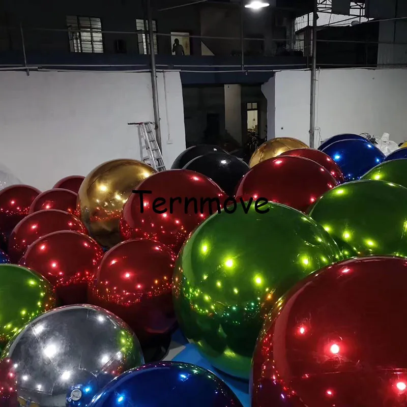 party mirror ball for fashion show,silver inflatable pvc mirror balloon Giant inflatable human balloon mirror face balloon