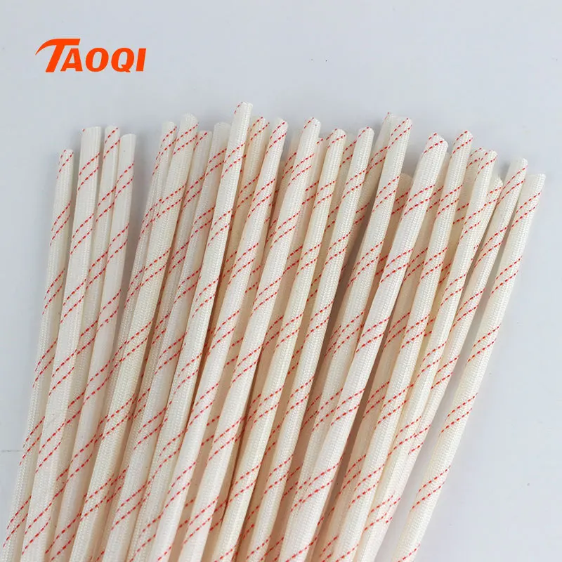 1M/Lot 1mm 1.5mm 2mm 2.5mm 3mm 3.5mm -60mm 600 Deg High Temperature Braided Soft Fiberglass Sleeving Fiber Glass Tube Tubing