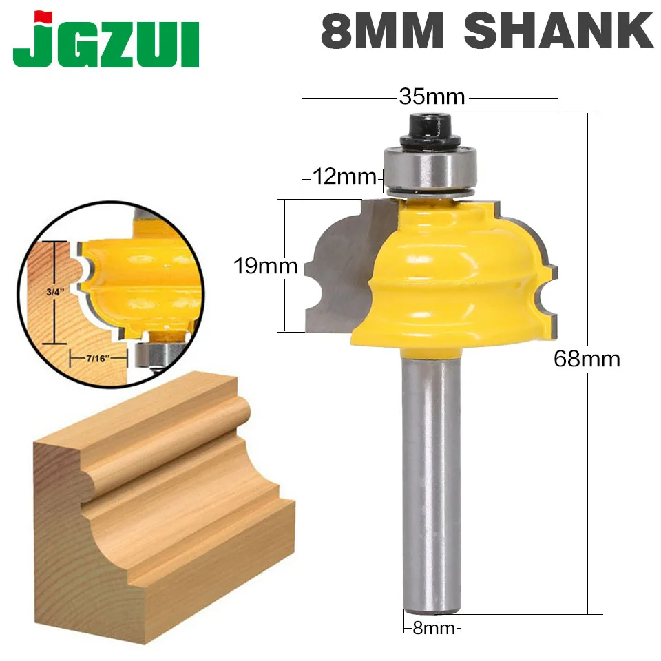 1 PC Arsitektur Molding Router Bit-8 "Shank Line Pisau Pemotong Kayu Tenon Cutter untuk Alat