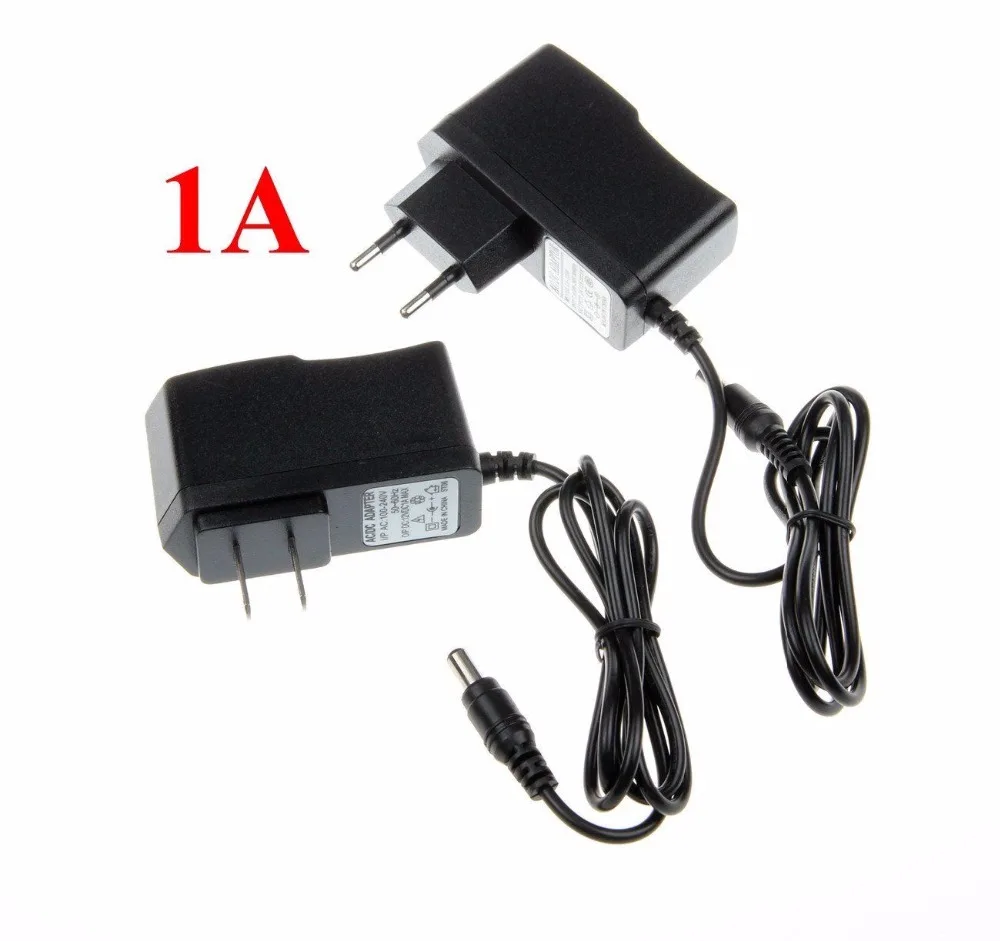 AC DC Adapter DC 12V 1A AC 100-240V Converter Adapter EU US Charger Power Supply EU Plug Black Wholesale