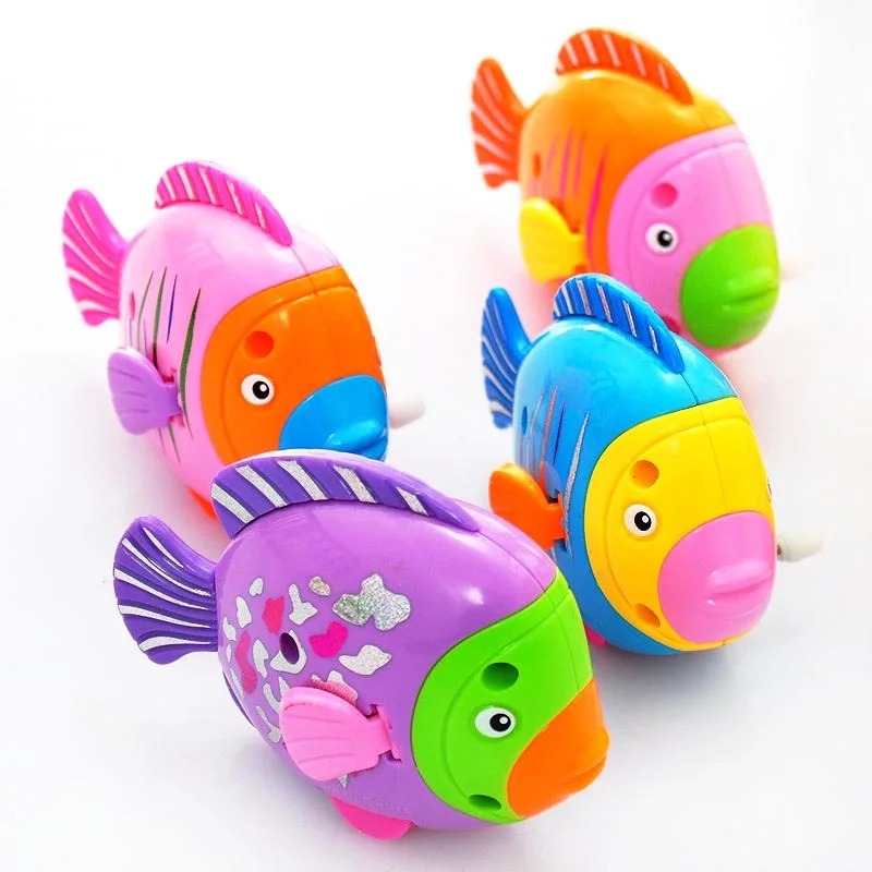 Giocattolo a Catena con Pesciolini Colorati a Molla per Bambini, Alimentato a Batteria, Regalo Educativo per Neonati, Giocattolo Attivabile
