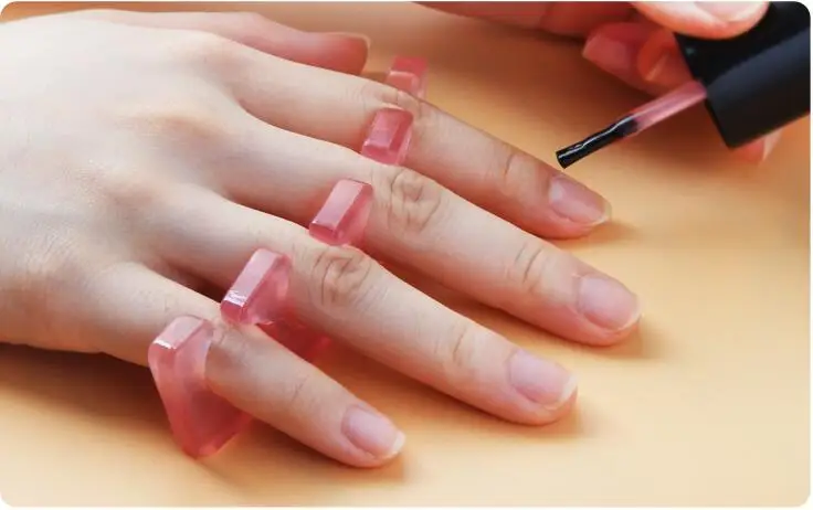 2 pezzi strumento per nail art silicone flessibile morbido dito distanziatore separatore per dita per manicure pedicure silice per smalto vendita