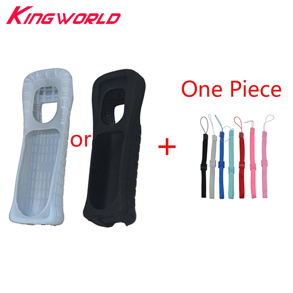 Custodia in gomma siliconica con cinturino da polso per telecomando Wii Guscio in morbida pelle in silicone