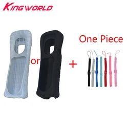 Silicone Rubber Case With Hand Strap for Wii Remote Controller Soft Silicone Skin Shell
