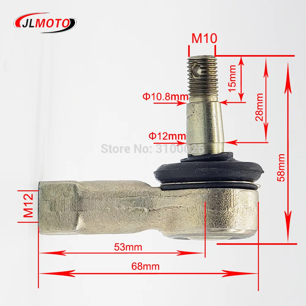 1 Pair M12-M10 Tie Rod Ends Kit Ball Joints Fit For Stels guepard ATV 800 ATV Quad Bike Parts