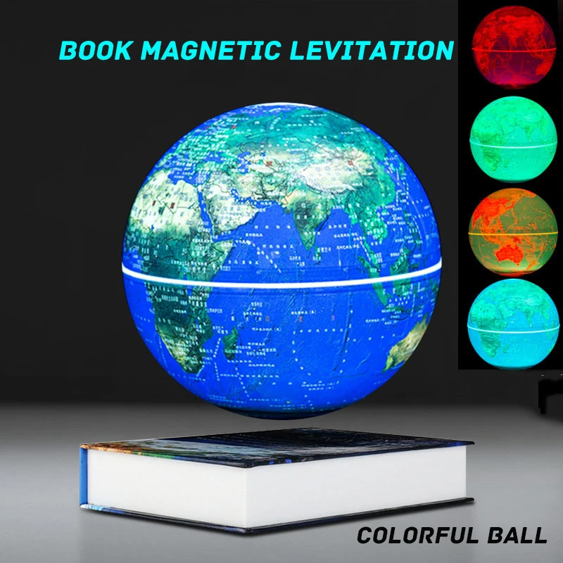 YES Magnetic Levitation 360°Rotate Globe Electronic Floating Suspended Globe for Child Home Bedroom Study School Gift Toys