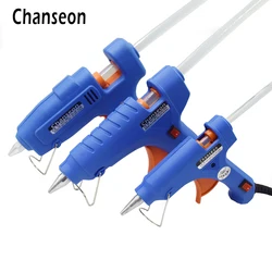 Chanseon-Pistola de cola adesiva elétrica de silicone, UE Hot Melt, DIY Thermo Gun, Ferramenta Temperatura de calor, cola em bastão, 20W, 40W, 60 W, 100W