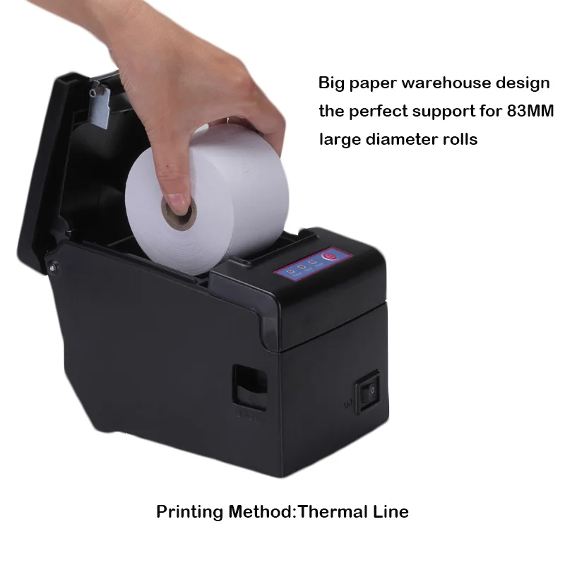 HSPOS Pos receipt printer 58mm usb port E58U use direct thermal paper printing for supermarket high speed quality machine