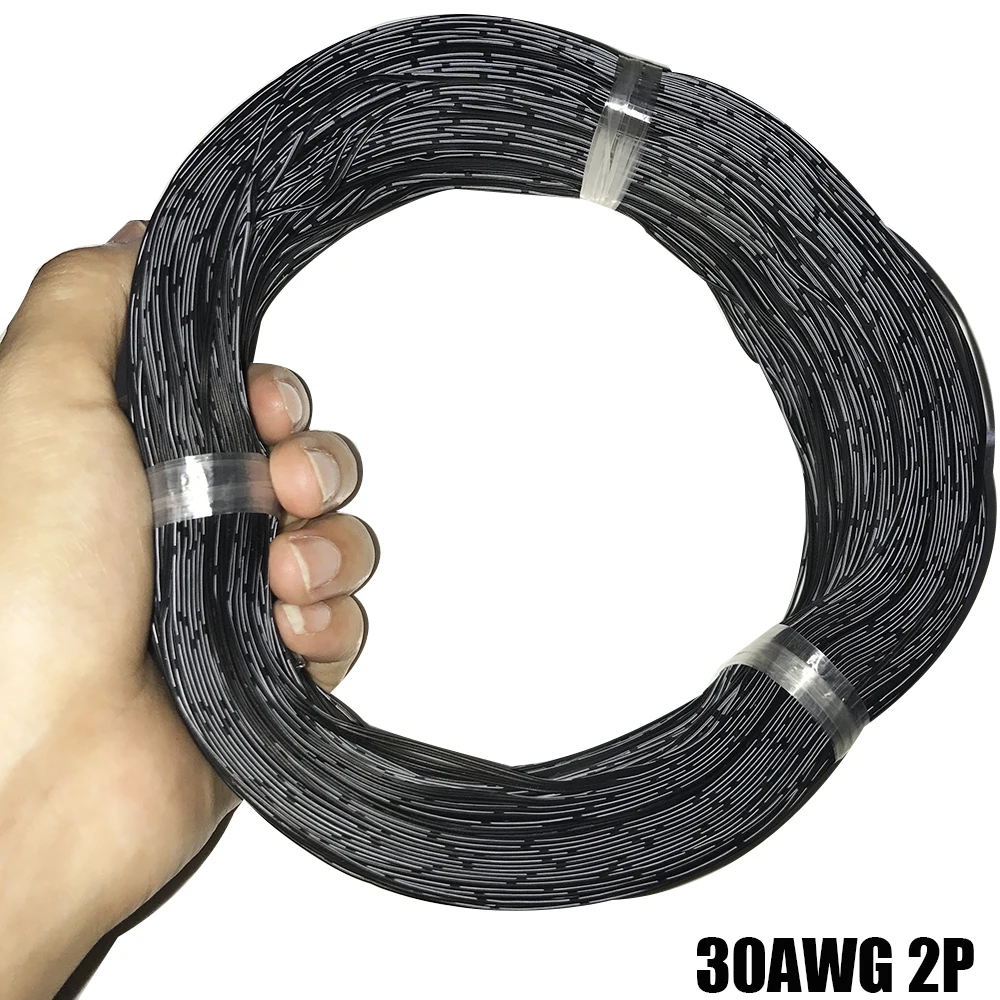 22AWG 24AWG 26AWG 28AWG 30AWG Printer Cable 2 Core Electrical Wire Tinned Copper Insulated 2 P Wire Black White Wire 2//5/10/20M