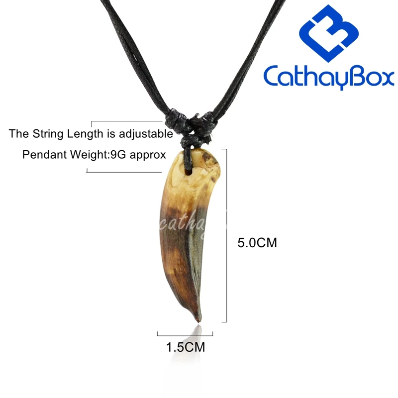 خمر نظرة بني داكن التبت القبلية تصميم الخام تمثال خنزير بري الأسنان حلية قلادة قلادة CB03B006 #2