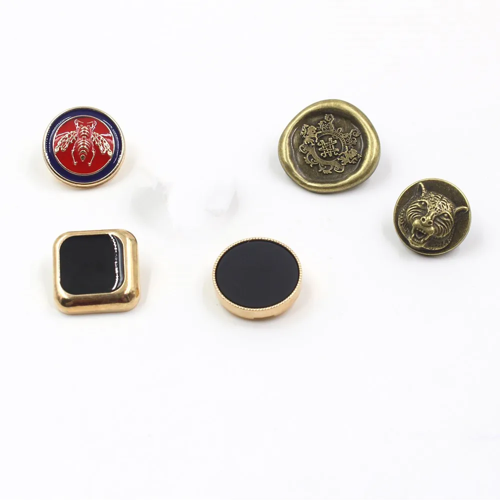 20mm 22mm 27mm 10pcs/lot Point oil metal buttons gold sweater coat decoration shirt buttons accessories DIY A-19512-510