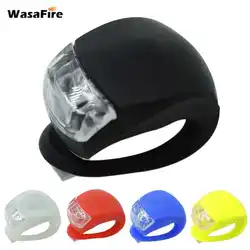 Wasafire Nieuwe Led Fietsverlichting Siliconen Fietslicht Head Voor Achter Wiel Led Flash Lamp Waterdicht Fietsen Waarschuwing Sport Gift