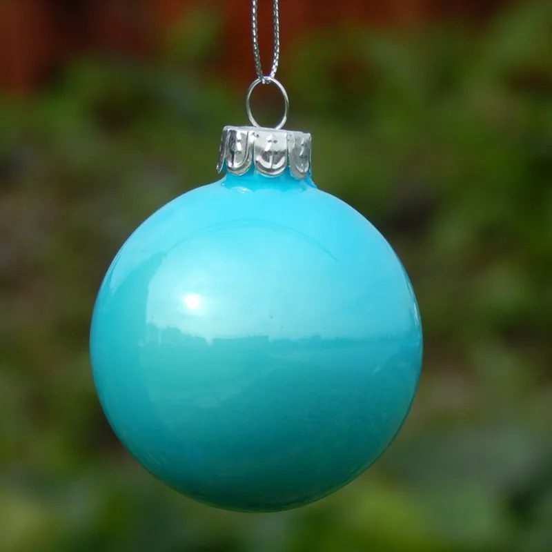 Free Shipping 36pcs/pack Mix Size Diameter=6cm 8cm 10cm Sky Blue Silver Plated Glass Globe Christmas Day Decorative Hanging Ball