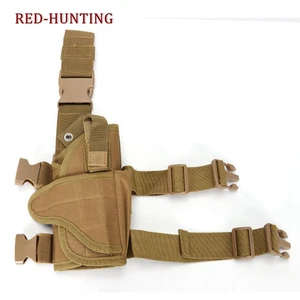 حقيبة حافظة الفخذ الأيسر ، Airsoft Puttee ، حافظة بندقية ، Glock 17 ، 18 ، 19 ، USP Compact 1911 ، PPK ، PP ، P226 ، P2022 ، Breetta M9 ، M92 ، جديد أفضل 12 حافظة مبيعات من PT92 - No5