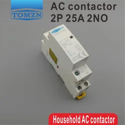 1 pcs TOCT1 2P 25A 220V/230V 50/60HZ Din rail Household ac Modular contactor  2NO