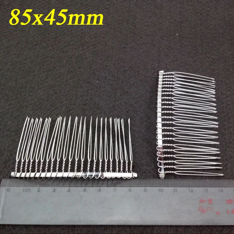 50pcs/lot Metal Combs 22 long Teeth Hair Accessories 85x45mm for sinamay fascinator/hair accessories/wedding wire hair comb