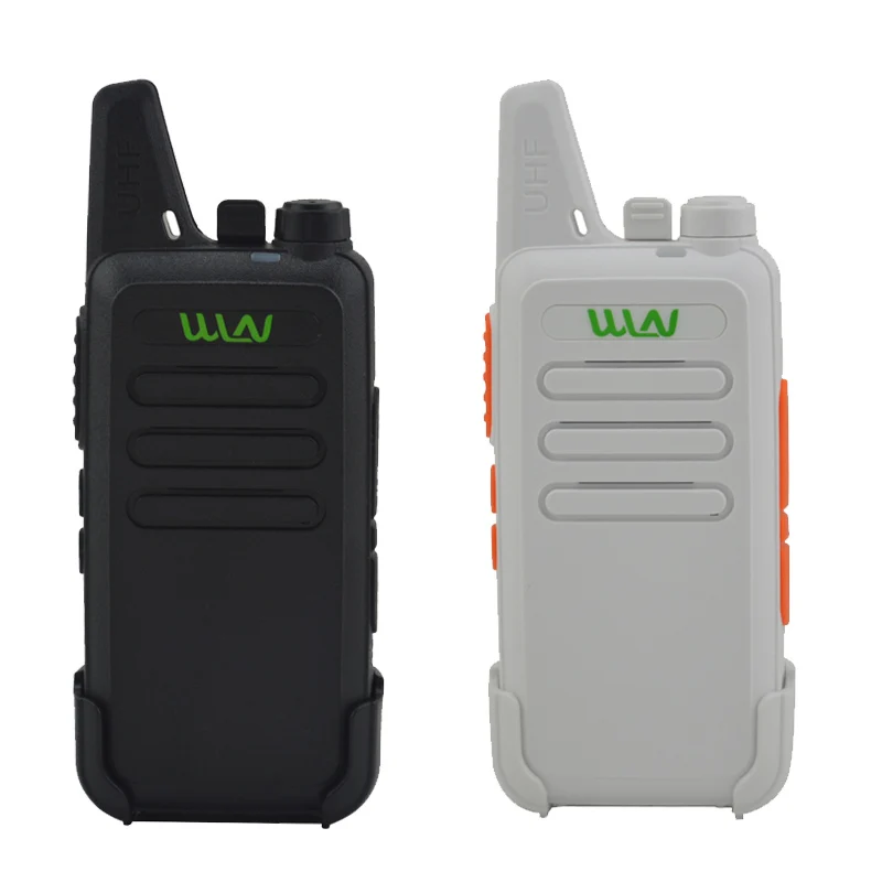 2pcs x WLN KD-C1  Black / White 16 Channel Ultra-thin mini Walkie Talkie UHF 400-470 MHz Ham Radio