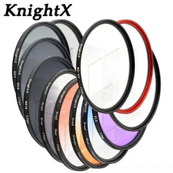 KnightX ND FLD UV MC Star สีเลนส์กรอง52มม.58มม.67 55 77มม.สำหรับ Nikon Canon EOS 7D 5D 6D 50D 60D 600D D5200 D3300 D3200 T5i