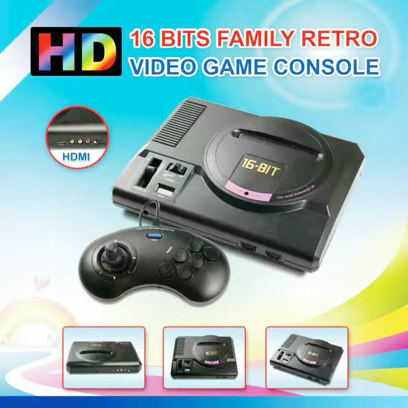 

NEW HD Video Game Console 100+ games High definition TV Out For SEGA MEGA Drive Simulator MD with wireless gamepad