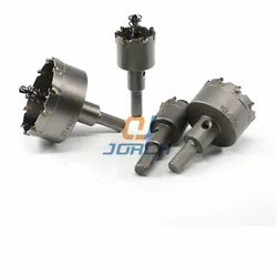 Cortador de sierra de agujero TCT, broca de núcleo de acero de carburo de 34-52mm para placa de acero inoxidable, herramientas eléctricas de perforación de corte de Metal de hierro