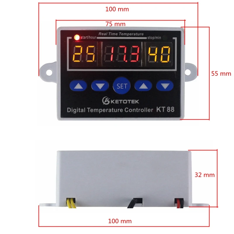 Thermostat Digital Temperature Controller 12V 220V LED Temperature Regulator Switch Control for Aquarium Incubator Sensor