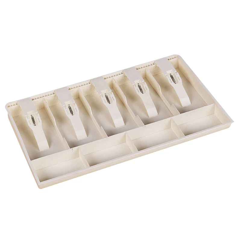 5-siatkowa lada pieniędzy pieniądze gotówka kasa moneta wkładana taca wymiana szuflada kasjerska taca do przechowywania pudełko klasyfikuj