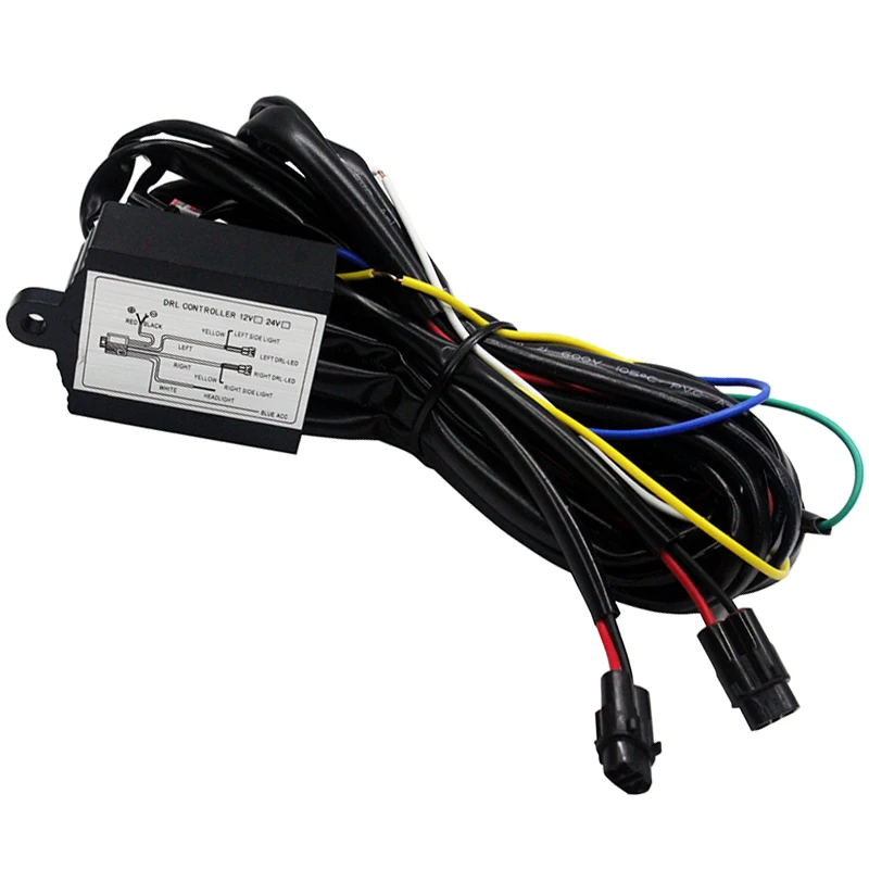 HAUSNN Car LED Daytime Running Light DRL Controller Auto Relay Harness Dimmer On/Off 12-18V Strobe Dimming Function