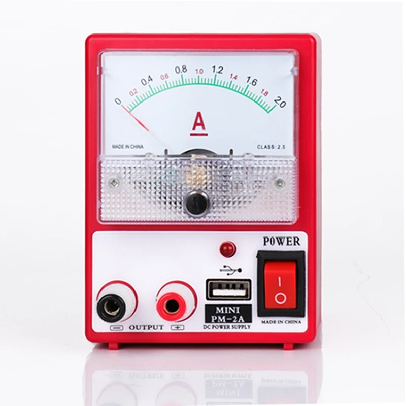 Mini DC Power Supply Ammeter for Mobile Phone Repair Tools 5V 2A Ampermetre Power Source Short Circuit Protection Tools PM-2A