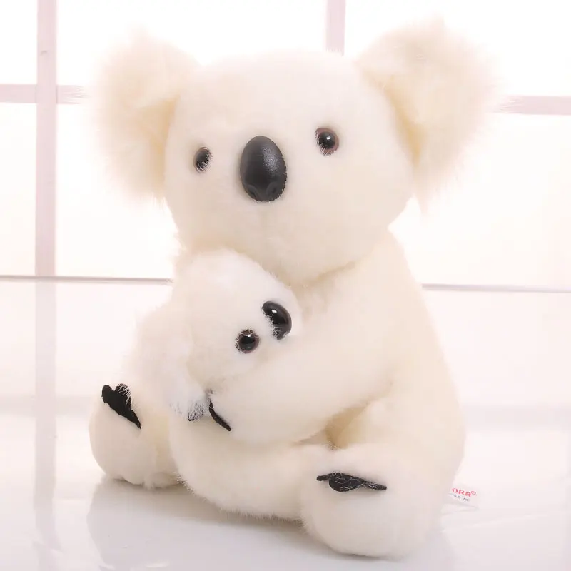 about 30cm lovely cartoon koala plush toy white koala hug baby soft doll Christmas gift w0775