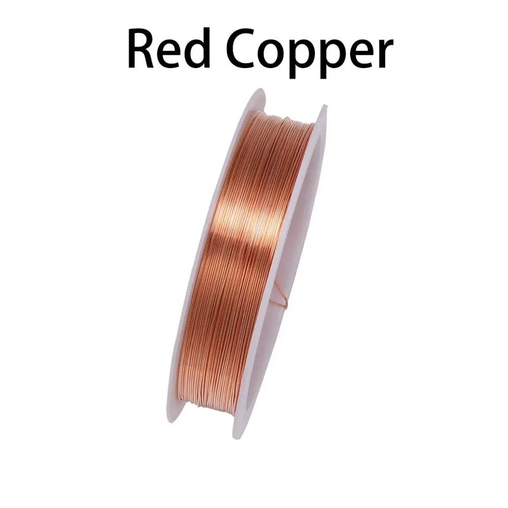 1 Rolle 0,2/0,3/0,4/0,5/0,6/0,7/0,8/1 mm robuster Kupferdraht, Perlendraht für Armband, Halskette, DIY-Schmuckherstellungszubehör