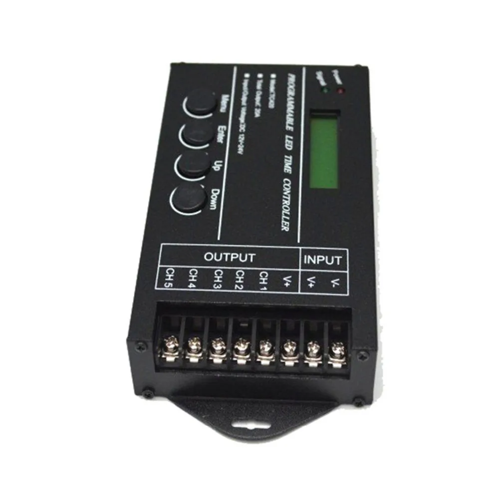 Free Shipping Time programable RGB LED Controller Dimmer TC420 DC12V/24V 5Channel Total Output 20A Common Anode Programmable