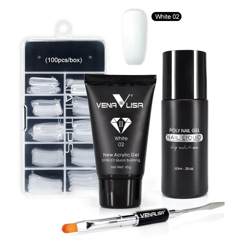 VENALISA Acryl Gel 45g Maniküre Hohe Qualität Keine Klebrigen Verlängern Builder Nude Nägel Poly LED UV Poly Kit Französisch gel Nagel Kunst