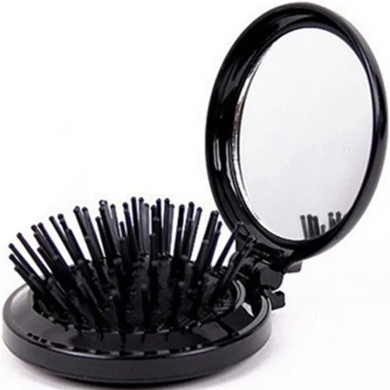 Vintage Style Portable Hair Brush Folding Airbag Massage Comb With Mirror Styling Tools Hair Comb