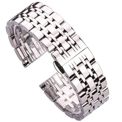 18mm 20mm 22mm Stainless Steel Watch Band Strap Silver Polished Mens Luxury Replacement Metal Watchband Bracelet Accessories