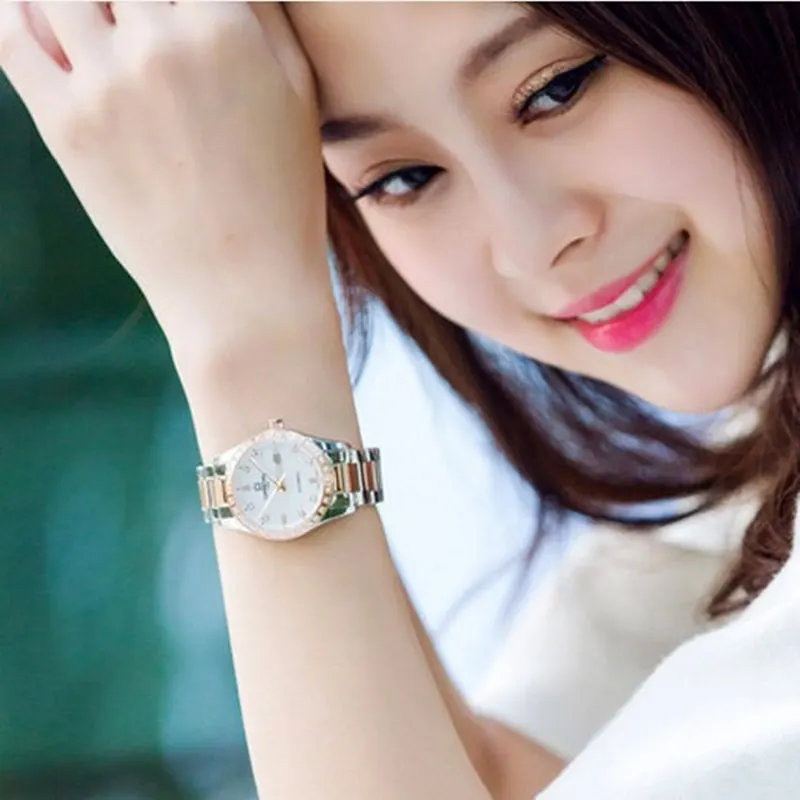 New Carnival rhinestone dress automatic mechanical hot fashion brand watches women\'s full steel luminous waterproof ladies watch