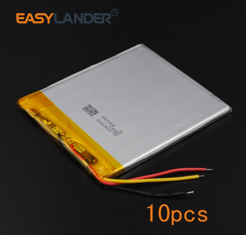 10pcs/Lot 3.7V 2100mAh 376980 Rechargeable Lithium Li-ion Polymer Battery