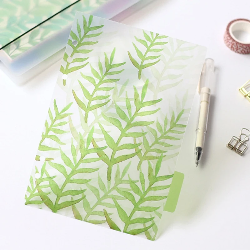 A5 A6 Spiral Notebook Loose Leaf Transparent PP Separator Pages Calendar Separator Plate Planner Accessories