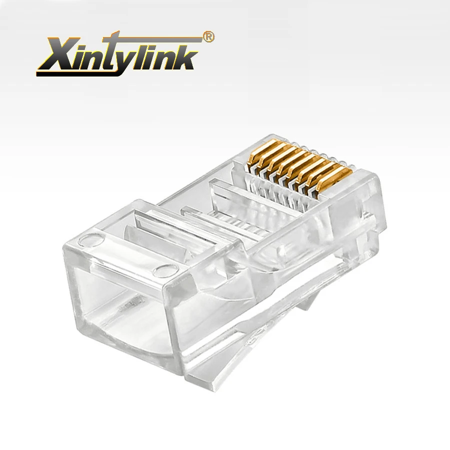 Xintylink 500/1000pcs connettore RJ45 rj 45 spina Cat5 Cat5e 8p8c jack non schermato cavo ethernet utp modulare Conector di rete