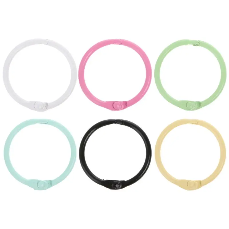 금속 루스 리프 바인더 링 책 농구 DIY 앨범, 학교 사무실 공예 책 바인딩 농구 사무실 바인딩 용품, 10 개