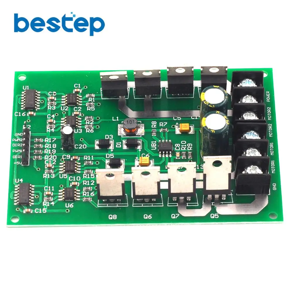 High Quality Newest H-Bridge Dual Motor Driver Drive Module Board DC MOSFET IRF3205 3V-36V 10A 30A Peak 30A Replace L298