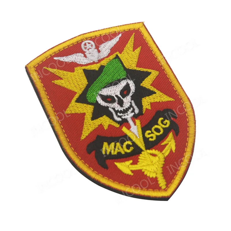 3D Embroidery Assistance Command Patch Appliqued MACV-SOG Embroidered Patches For Clothing Backpack