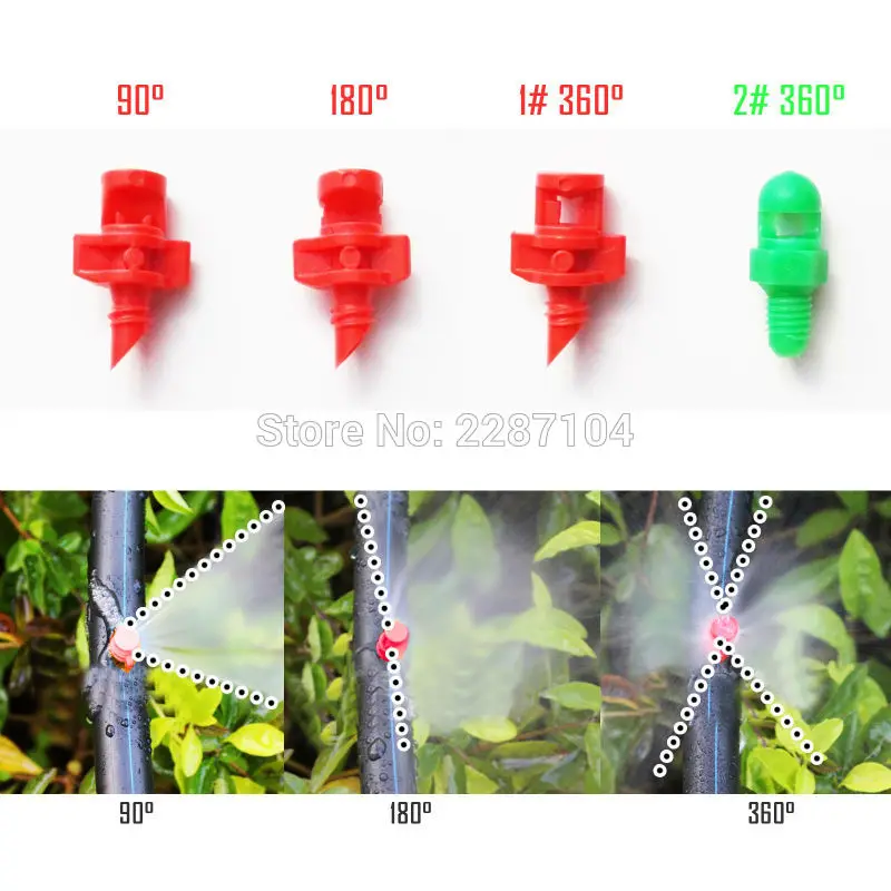 25pcs High Quantity Mini EZ Clone Sprayer Nozzle Jet Mister For Cloning Machine Hydroponic System Hose 90 180 360 degree