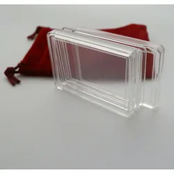 Lot X 100pcs 1OZ BAR box size 50x30x3mm BULLION PLASTIC BOX CLEAR PLATIC BOX