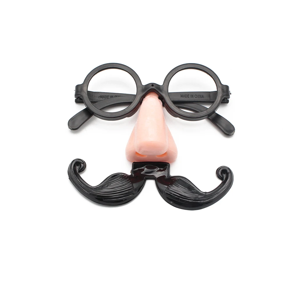 Fake Nose Mustache Clown Fancy Dress up Costume Props Fun Party Favor Glasses Mask