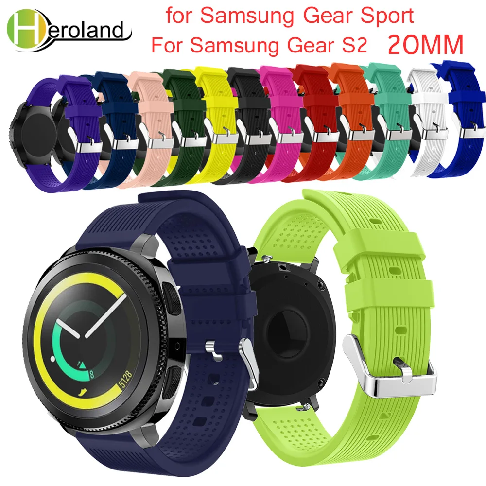 

Soft Silicone watchband For Samsung Gear Sport 20mm Replacement Wristband Strap for Samsung Gear S2/S4 Classic smart Accessories