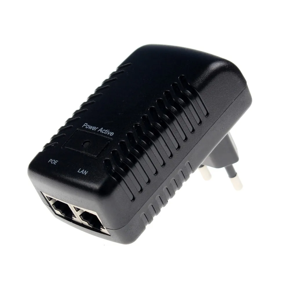 48v 500ma 0,5a 24w Poe Injektor Ethernet Adapter Poe Netzteil uns EU Stecker für IP-Kamera