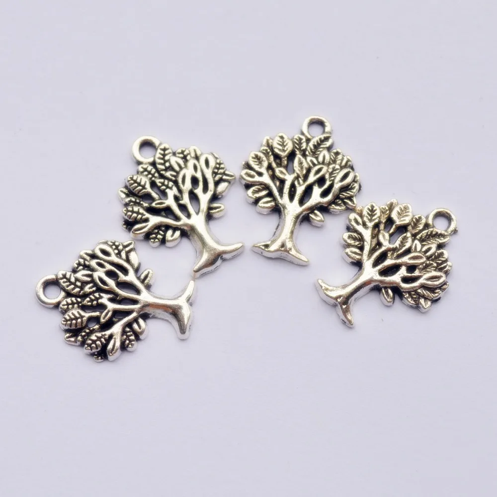 Free Shipping antique silver Alloy Lucky Tree charms Pendant Jewelry Findings